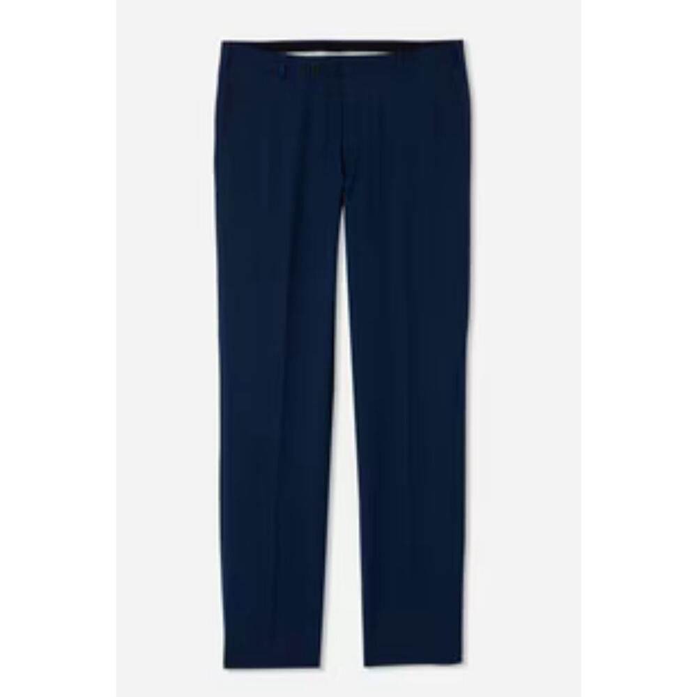 Alton Lane Navy Slim Tailored Cotton Chino Pants 34x32 Office Casual Fit Classic